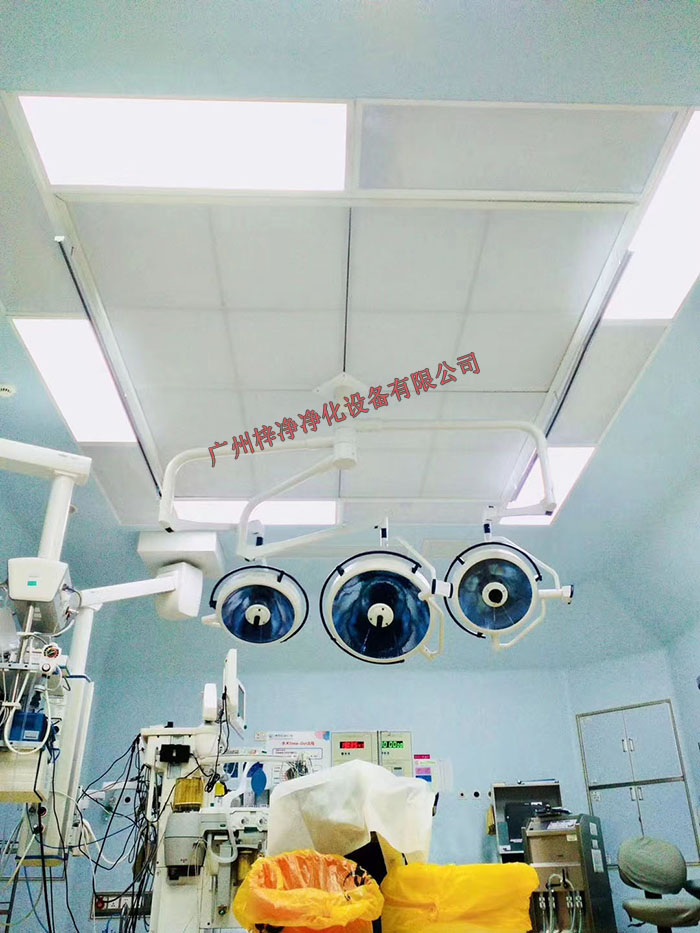 手术室层流送风天花安装效果实拍图 洁净送风天花